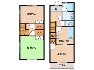 第１三幸荘の物件間取画像